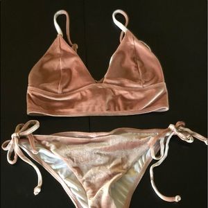 Lulus Two-Piece Velvet Rose Bikini M